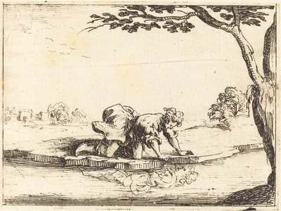 Narsissi katsomassa vedessä tekijältä Jacques Callot