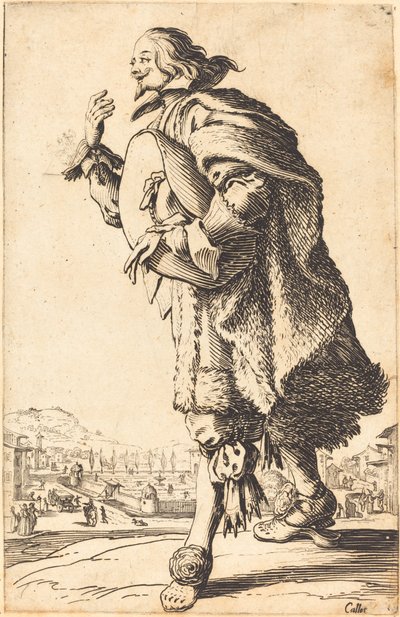 Jalo mies huopahattu, kumartuminen, c. 16201623. tekijältä Jacques Callot