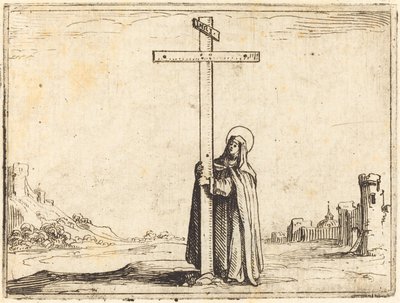 Monja abraçant el Holy Crossfinnish tekijältä Jacques Callot