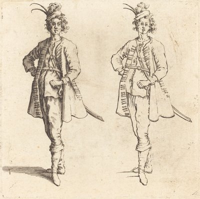 Upseeri, näkymä edestä tekijältä Jacques Callot