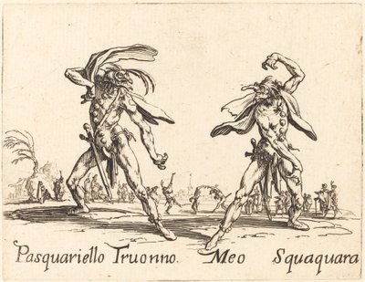 Pasquariello Truonno ja Meo Squaquara tekijältä Jacques Callot