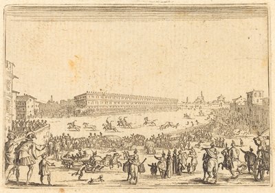 Piazza lähellä Porta al Pratoa tekijältä Jacques Callot