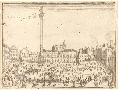 Julkinen aukio, Siena. tekijältä Jacques Callot