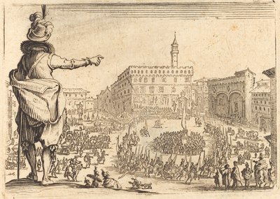 Piazza della Signoria, Firenze tekijältä Jacques Callot