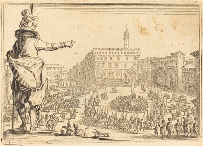 Piazza della Signoria, Firenze tekijältä Jacques Callot