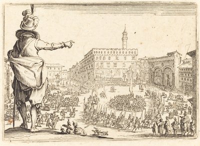 Piazza della Signoria, Firenze, n. 1622. tekijältä Jacques Callot