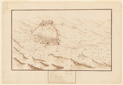 Planometrinen näkymä Ganista tekijältä Jacques Callot