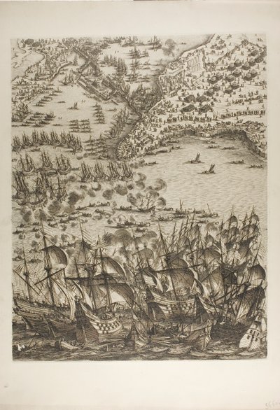 Viisi levy La Rochellen piirityksestä tekijältä Jacques Callot
