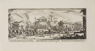 Ryöstää ja polttaa kylää, seitsemäs levy The Miseries of Warista tekijältä Jacques Callot