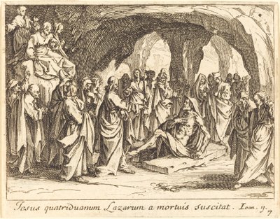Lasaruksen herättäminen tekijältä Jacques Callot