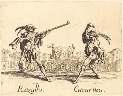 Razullo i Cucurucu, c. 1622. tekijältä Jacques Callot