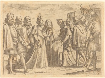 Vastaanotto Mantovassa, 1612. tekijältä Jacques Callot