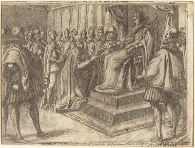 Puolan lähettilään vastaanotto [recto] tekijältä Jacques Callot