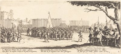 Joukkojen värvääminen, n. 1633. tekijältä Jacques Callot