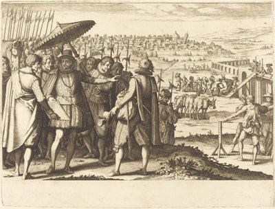 Pisan akveduktin entisöinti, n. 1614. tekijältä Jacques Callot