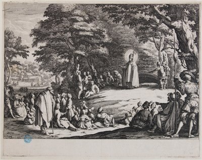 Pyhä Admond tai pyhä Nikolaus ja pyhä Severin (Lieure 406, Meaume 140) tekijältä Jacques Callot