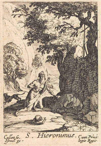 Pyhä Jerome. tekijältä Jacques Callot