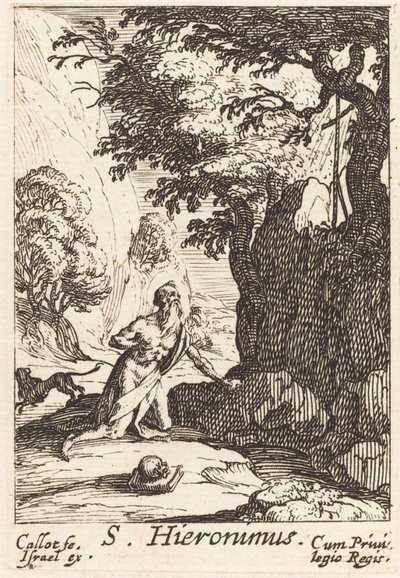 Pyhä Jerome tekijältä Jacques Callot