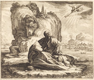 Pyhä Johannes Patmossaarella tekijältä Jacques Callot
