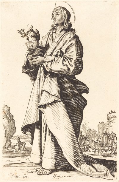 Pyhä Johannes Evankelista, julkaistu 1631. tekijältä Jacques Callot