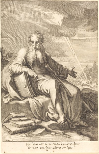 Pyhä Paavali, istuu. tekijältä Jacques Callot