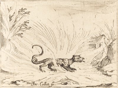 Salamanteri liekkien ympäröimänä tekijältä Jacques Callot