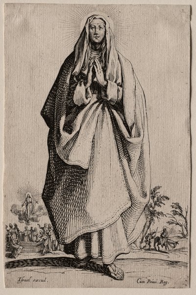Vapahtajan Siunatun Neitsyt Marian pyhät Icons/Les Grands Apôtres (Suuret apostolit): La Sainte Vierge (Pyhä Neitsyt) tekijältä Jacques Callot