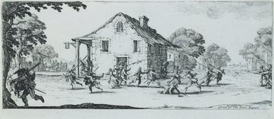 Ryöstökohtaus, 1633 tekijältä Jacques Callot