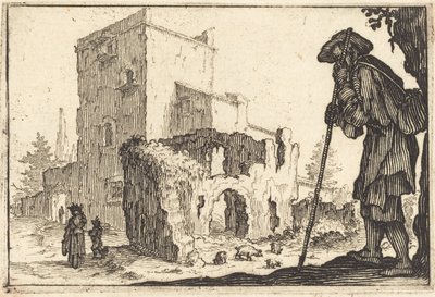 Paimen ja rauniot tekijältä Jacques Callot