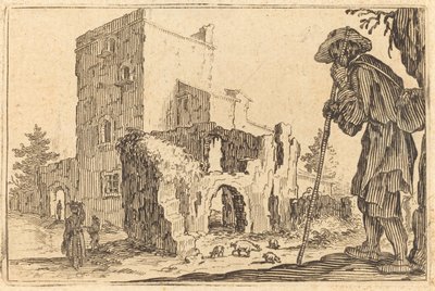 Paimen ja rauniot tekijältä Jacques Callot