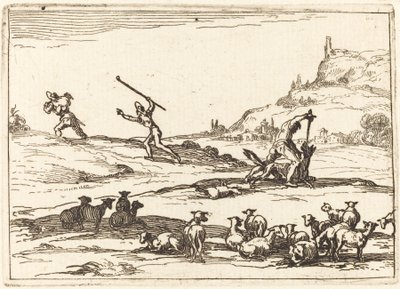 Paimenet puolustamassa laumojaan tekijältä Jacques Callot