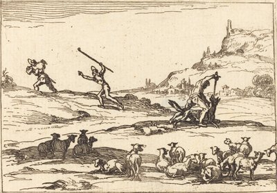 Paimenet puolustamassa laumojaan tekijältä Jacques Callot