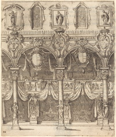San Lorenzon sivukäytävä, Firenze tekijältä Jacques Callot