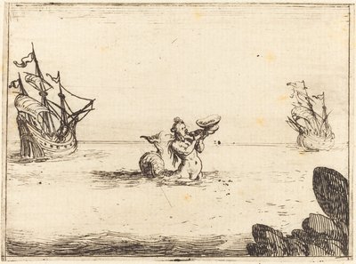 Sireeni kahden laivan välissä tekijältä Jacques Callot