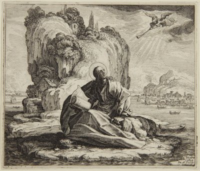 Pyhä Johannes Patmoksen saarella tekijältä Jacques Callot