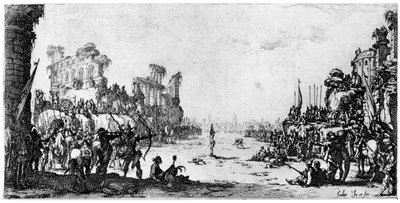 St Sebastian, c1605-1630 1924 tekijältä Jacques Callot