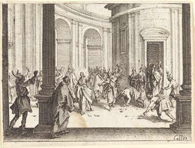 Jeesuksen kivittäminen tekijältä Jacques Callot
