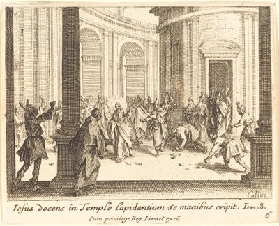 Jeesuksen kivittäminen tekijältä Jacques Callot