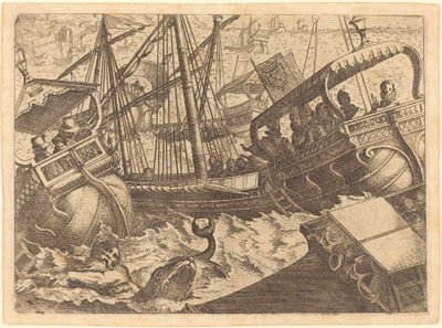 Myrsky Barcelonan rannikolla tekijältä Jacques Callot