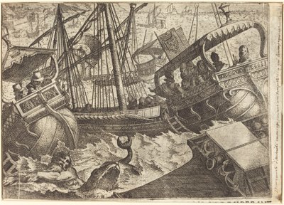 Myrsky Barcelonan rannikolla [recto] tekijältä Jacques Callot