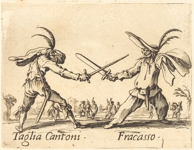 Taglia Cantoni ja Fracasso, n. 1622. tekijältä Jacques Callot