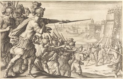 Luun ottaminen, c. 1614. tekijältä Jacques Callot