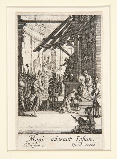Maagien palvonta, nro. 8 Neitsyen elämästä tekijältä Jacques Callot