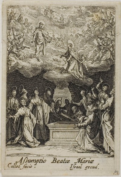 Neitsyt Marian taivaaseenastuminen, Neitsyt Marian elämästä. tekijältä Jacques Callot