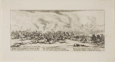 Taistelu, levy kolme teoksesta Sodan kurjuudet. tekijältä Jacques Callot
