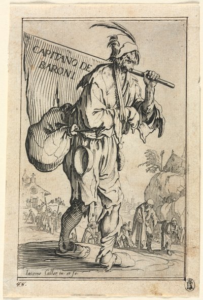 The Beggars: Frontispiece: Captain of the Barons tekijältä Jacques Callot