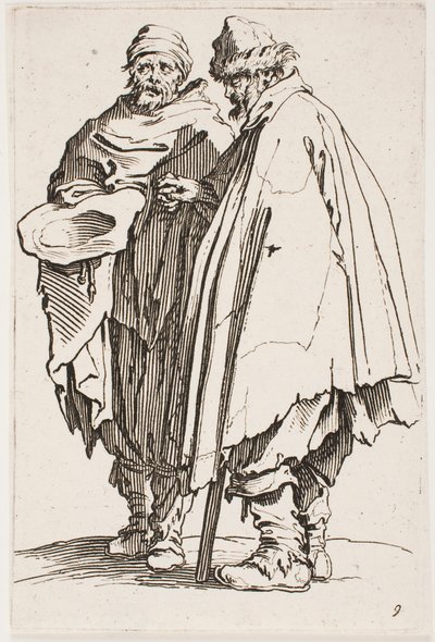 Sokea mies ja hänen kumppaninsa, nro. 9 sarjasta The Beggars tekijältä Jacques Callot