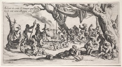 Bohemians: Pysähdyspaikka: Boheemien juhla, n. 1621-1625. tekijältä Jacques Callot