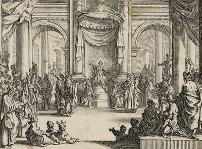 Poika Jeesus lääkäreiden joukossa, 1635 tekijältä Jacques Callot
