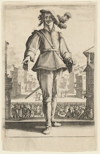 Kapteeni tai rakastaja, kolmelta italialaiselta koomikkolta tekijältä Jacques Callot